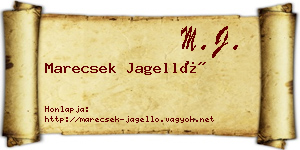 Marecsek Jagelló névjegykártya